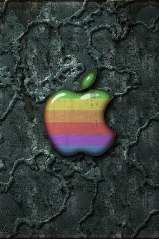 iphone图标嵌入壁纸,苹果app图标散落壁纸 苹果标志高清壁纸4