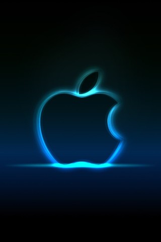 蓝色苹果logo壁纸下载