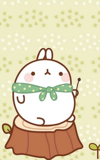 可爱胖兔molang卡通iphone 5手机壁纸